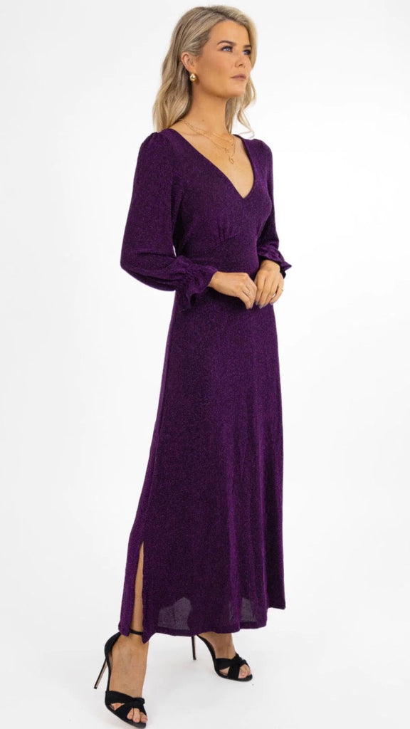 5-A1070 Purple Lurex Streasa Dress