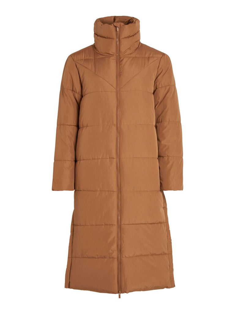 A2532 Vinilly Tan Quilted Coat