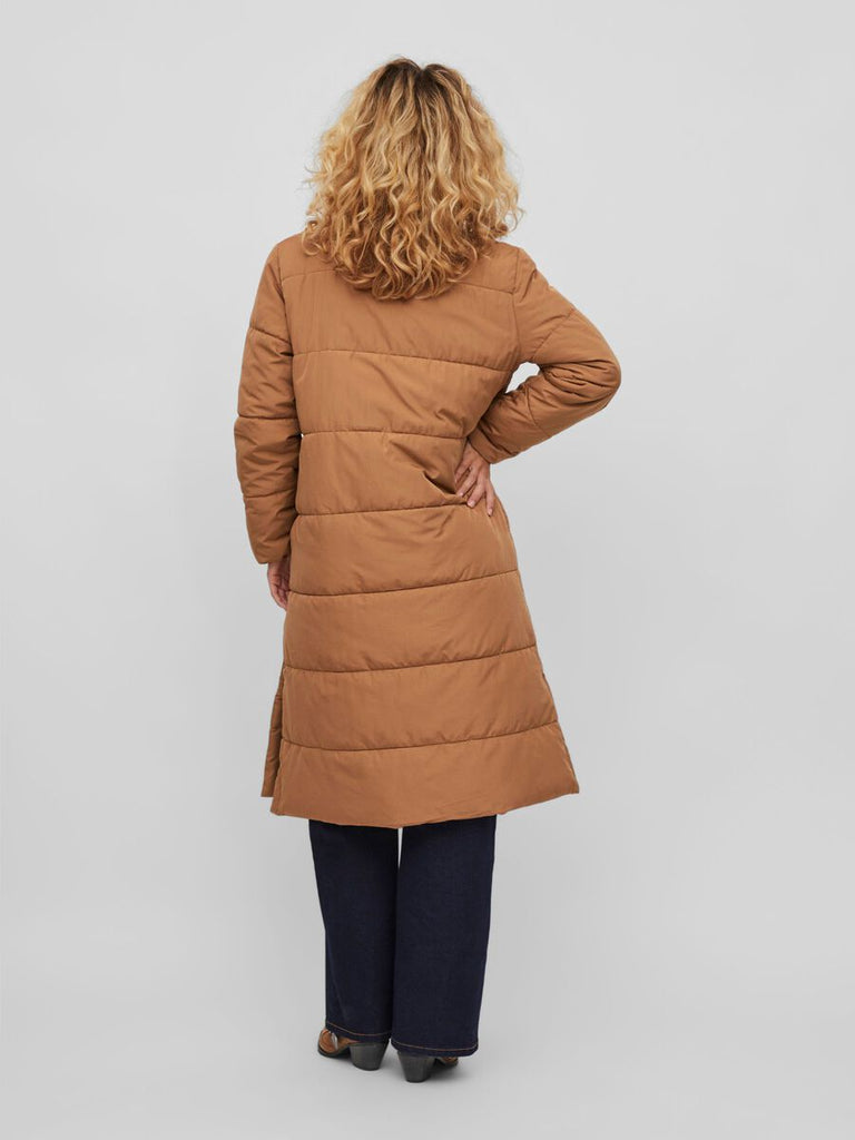 A2532 Vinilly Tan Quilted Coat