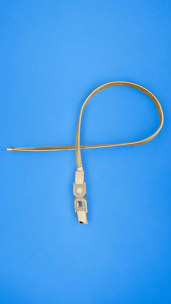 3-1090 Gold Elasticated Belt
