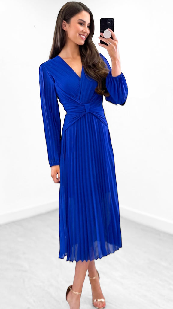A0981 Royal Corset Pleat Dress