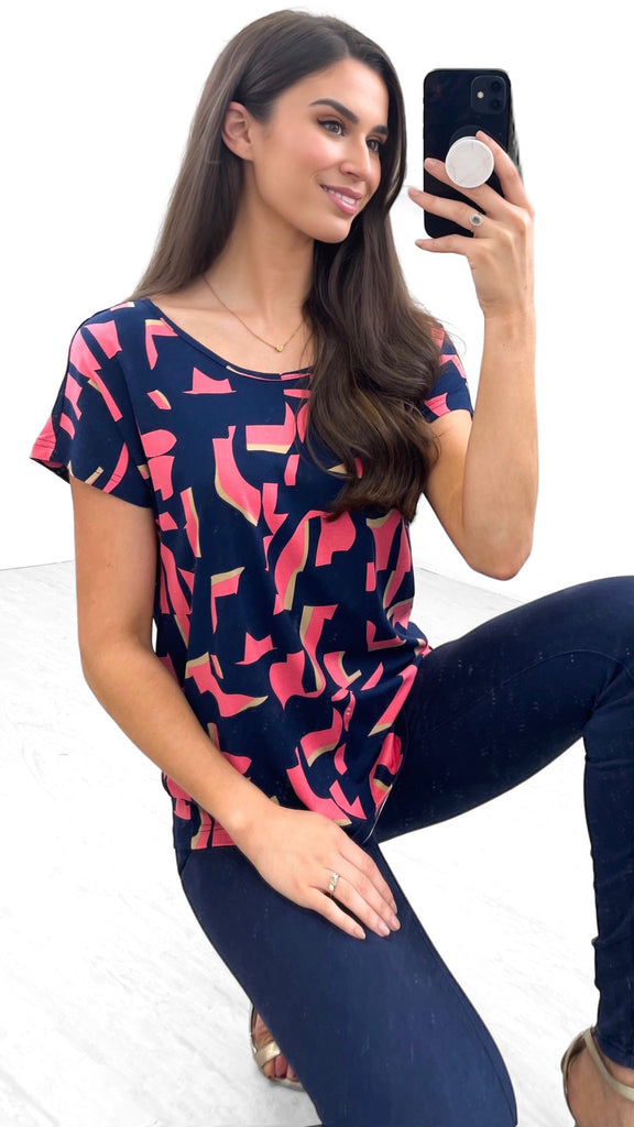 A1025 Frseen Tee Navy Mix