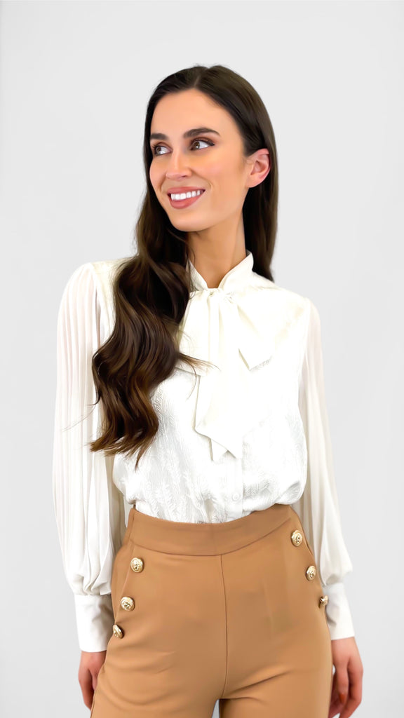 A1181 Cream Vintage Blouse