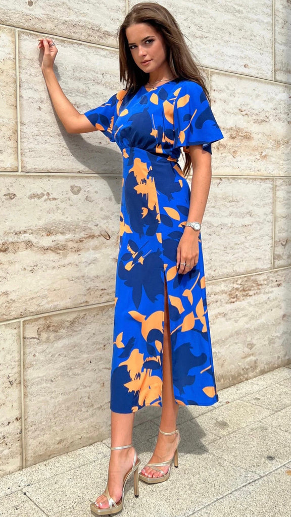A0964 Serena Royal Abstract Dress