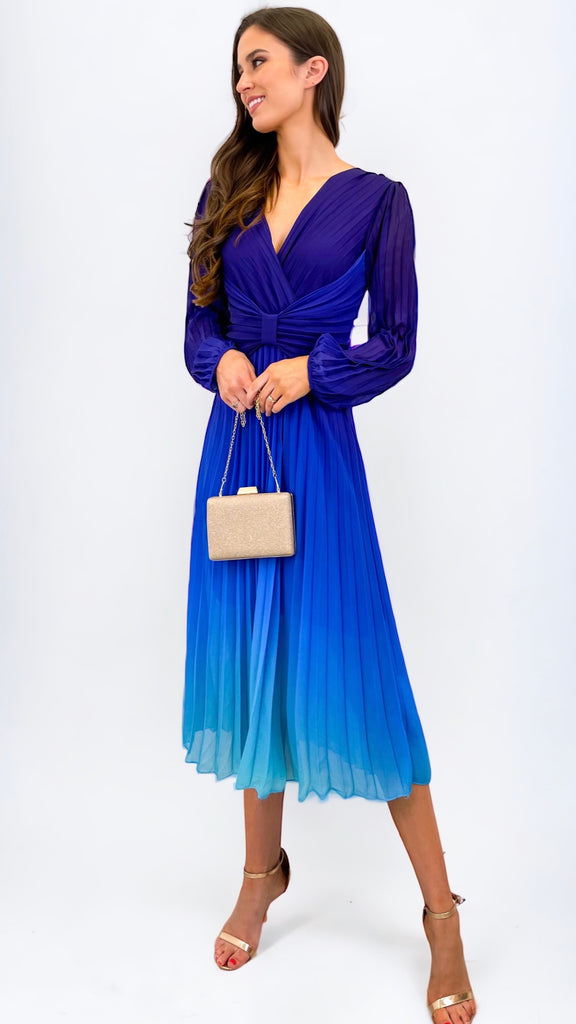 A0936 Purple Ombre Corset Dress