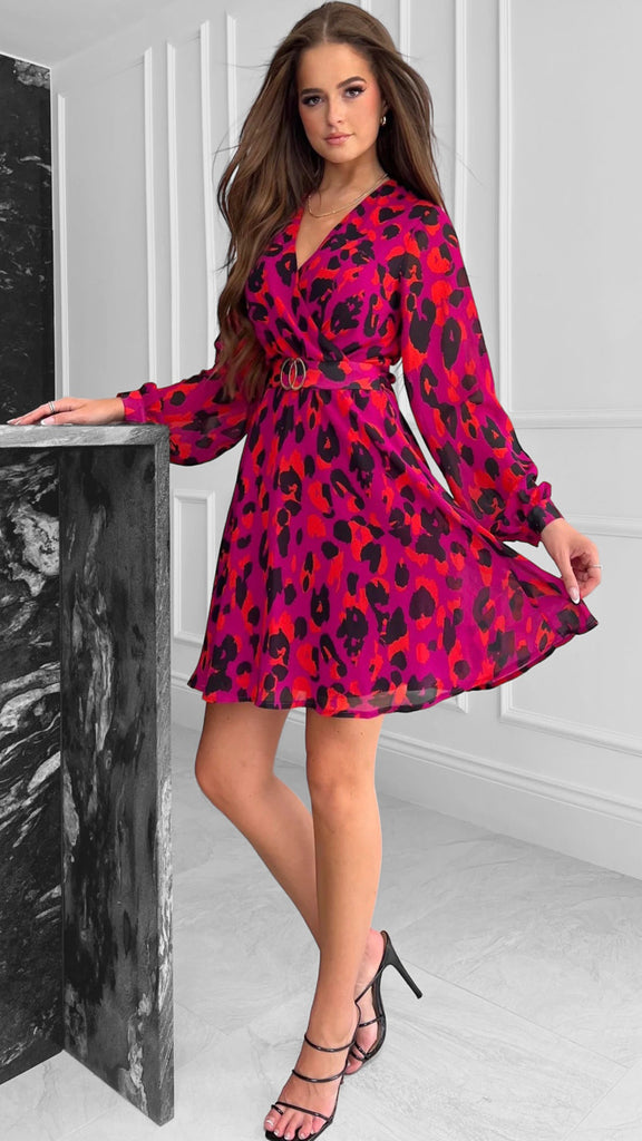 A1098 Tammy Printed Flare Dress
