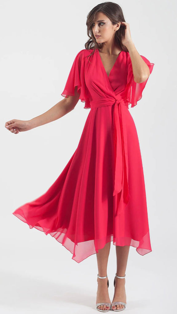 A0901 Neo Chiffon Flare Raspberry