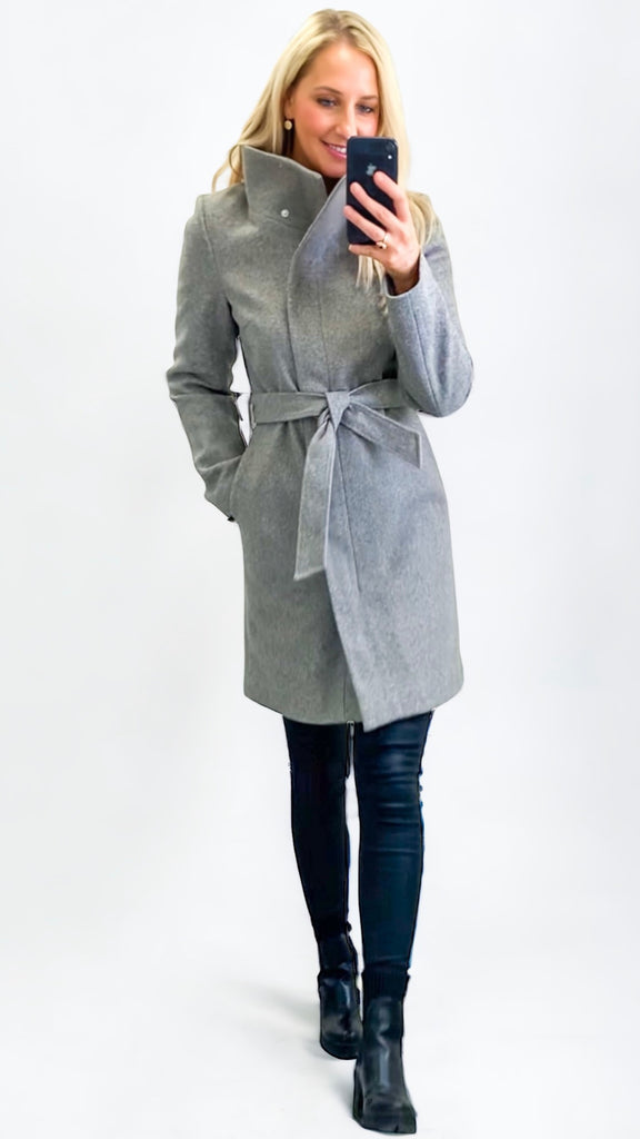 A1209 Viloulou Grey Funnel Coat