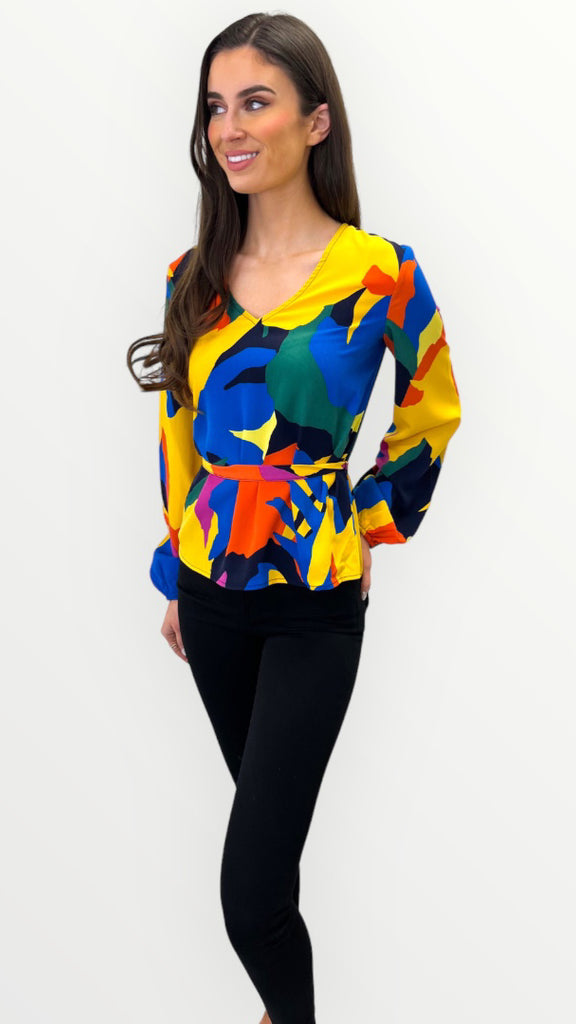5-A0765 - (SIZE 14 ONLY) - Vijudy Colourblock Top