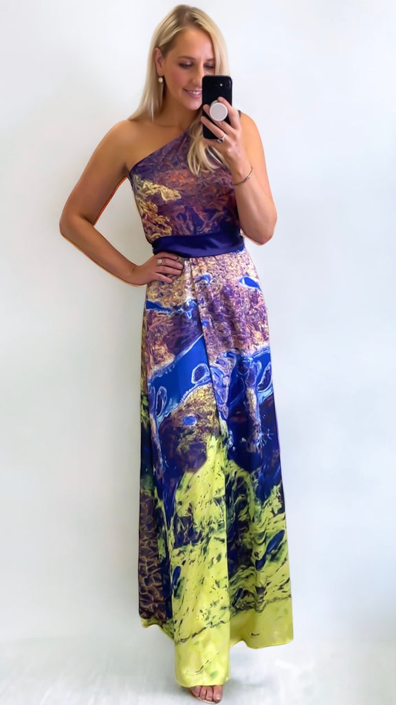 A1197 Jaden One Shoulder Maxi Dress