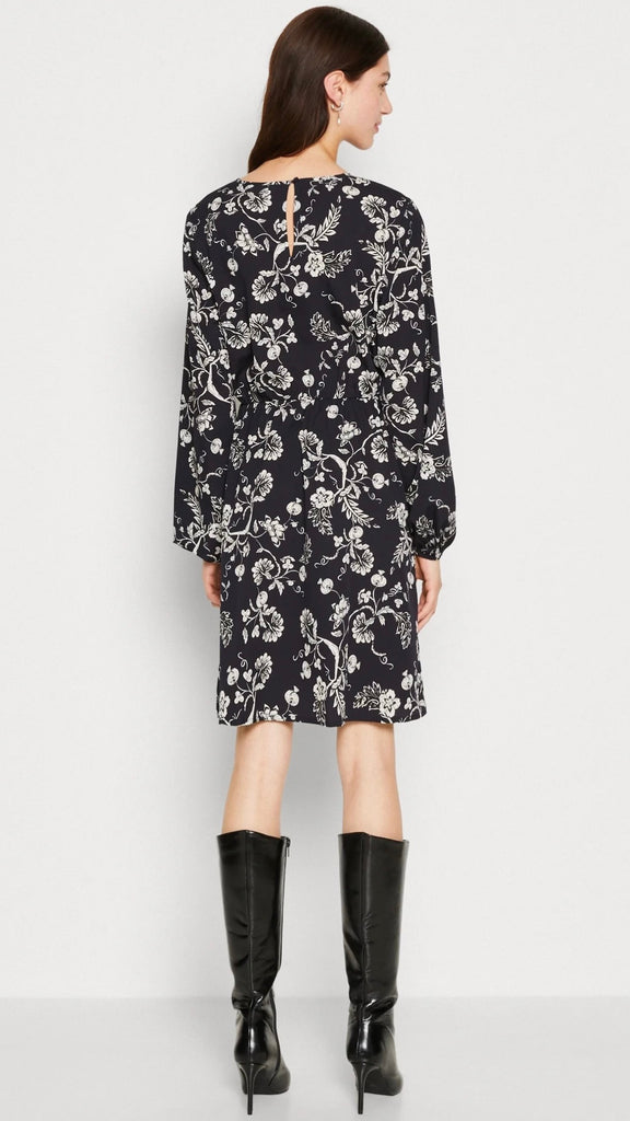 4-A1100 (SIZE 8 ONLY) Vidaisy Navy Print Day Dress