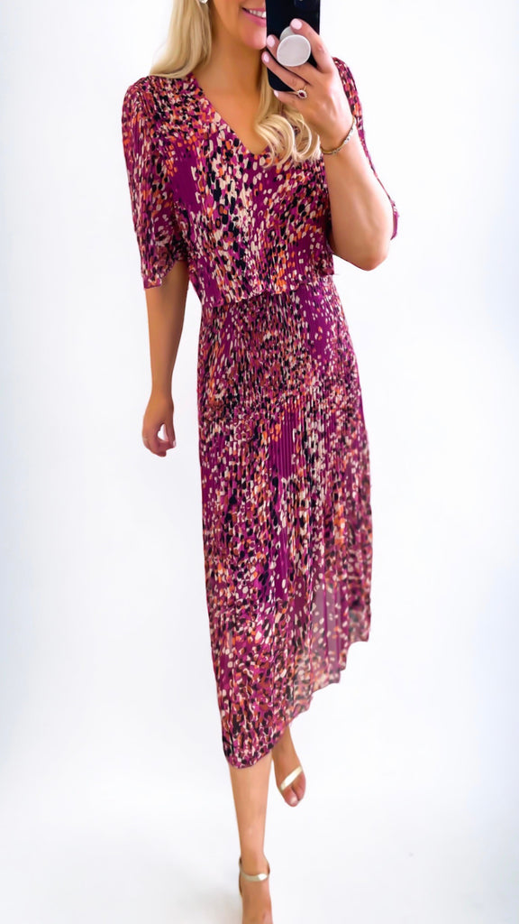 A0913 Louna Magenta Loose Top Dress
