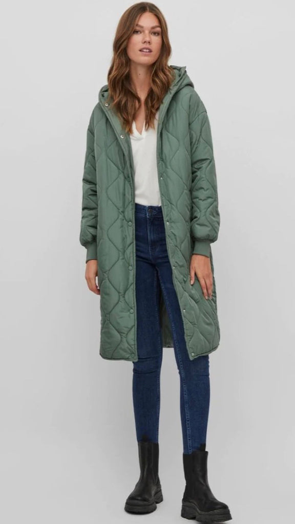 A1148 Vithora Khaki Quilted Coat
