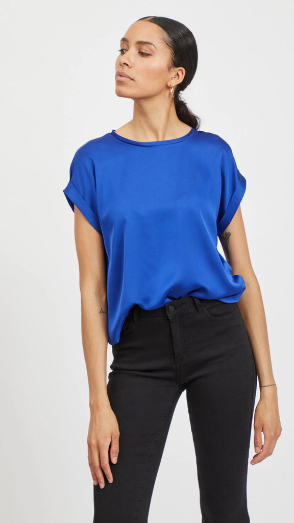 A0805 Viellette Satin Top Lapis Blue