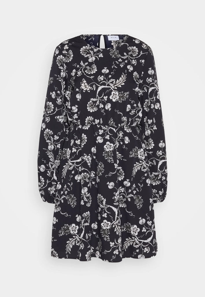 4-A1100 (SIZE 8 ONLY) Vidaisy Navy Print Day Dress