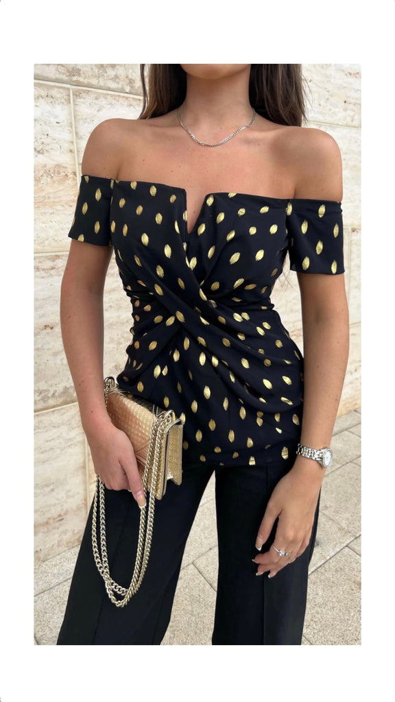 A1153 Monica Black Foil Top