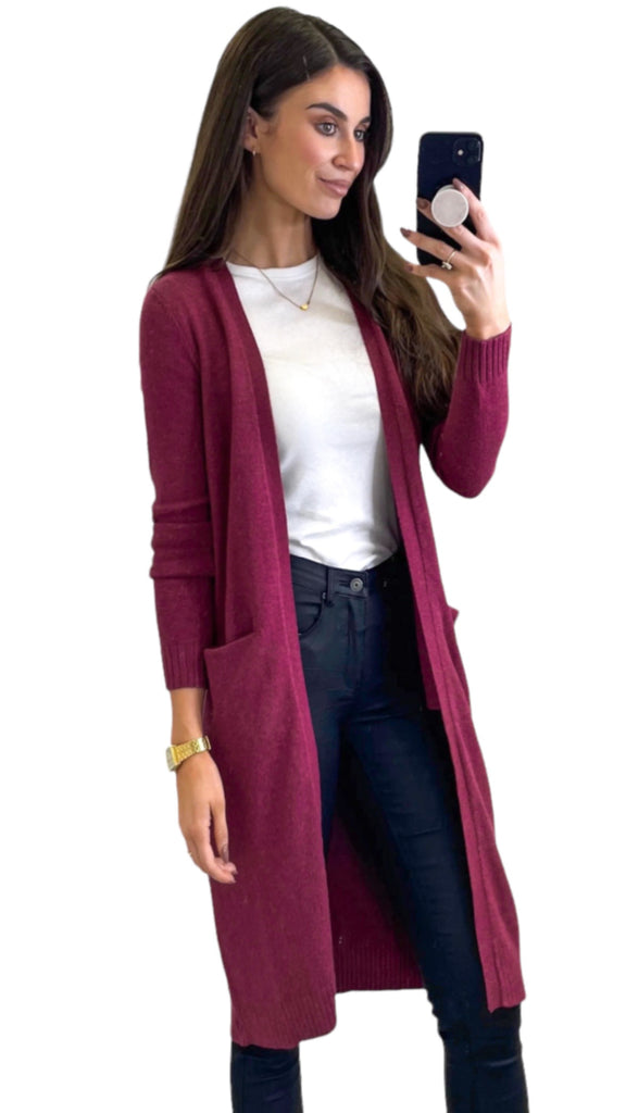 A1074 Viril Beet Red Cardi