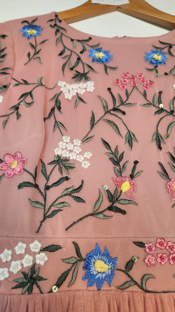 A2915 Libby Blush Embroidered Tulle Dress
