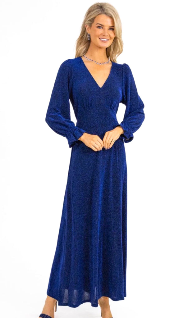 A1141 Royal Lurex Streasa Dress
