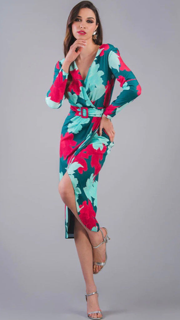 A0965 Sofiko Faux Wrap Dress