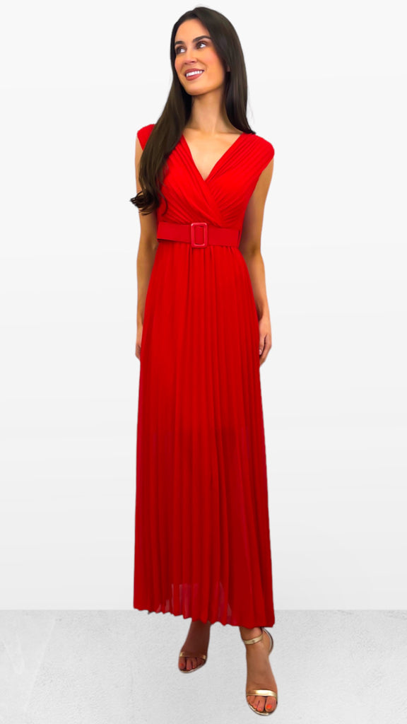 A0720 Sleeveless Callie Red Dress
