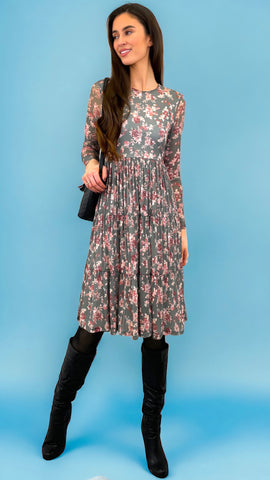 4-A1347 Raspberry Knit Tunic Dress