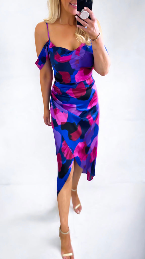 A0904 - (SIZE 10 ONLY) - Camila Cold Shoulder Dress