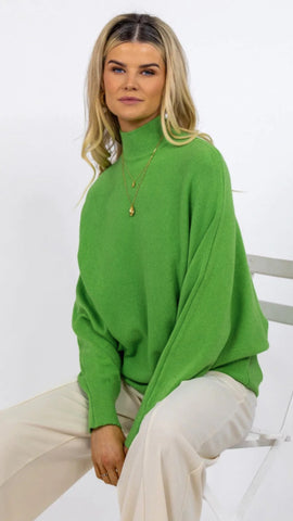 A1398 Green Double Look Top & Chain
