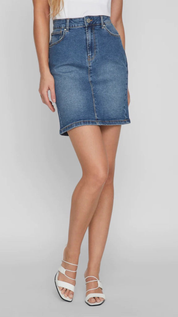 A0766 Vijo Denim Skirt Medium Blue