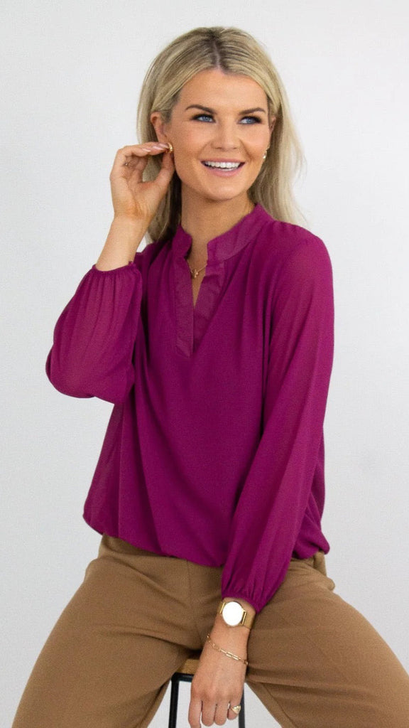 A1005 Bella Magenta Band Top
