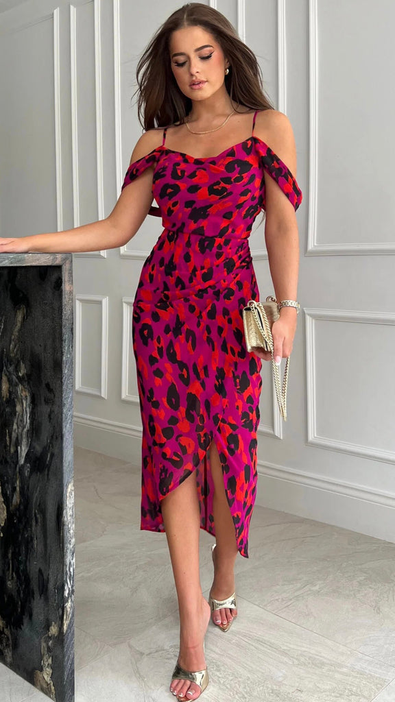 A0990 Camila Cold Shoulder Dress