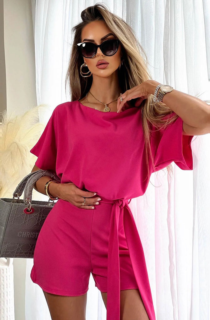 A0846 Judy Pink Playsuit