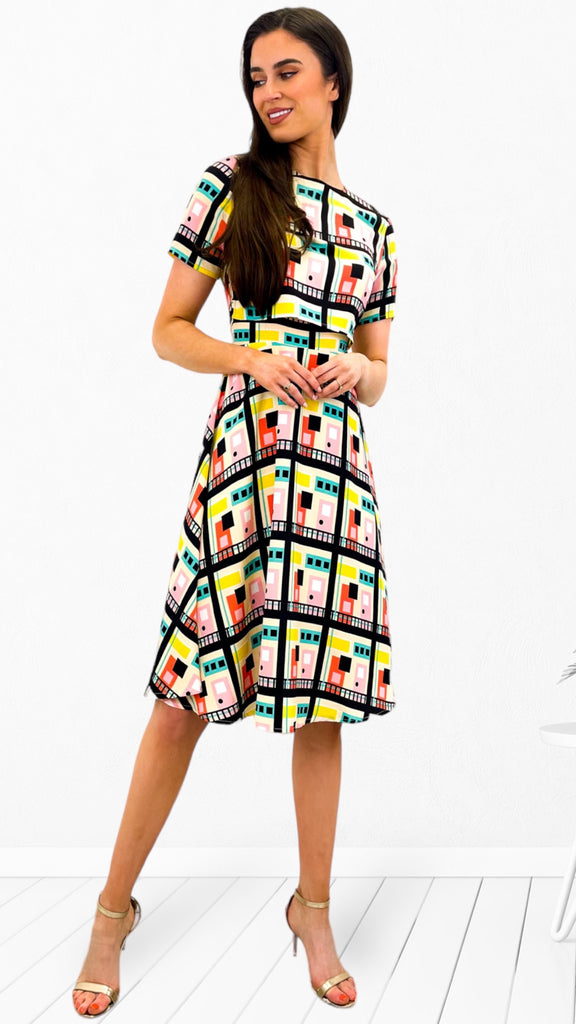 4-A0665 Quirky Olga Overlay Dress