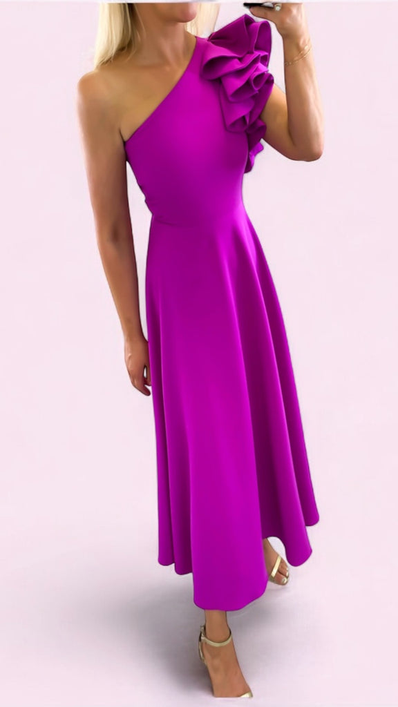 4-A2434 Esme Magenta Flare Dress