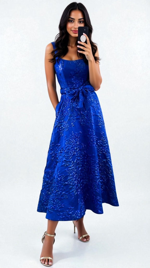 A2449B Trisha Royal Bow Dress