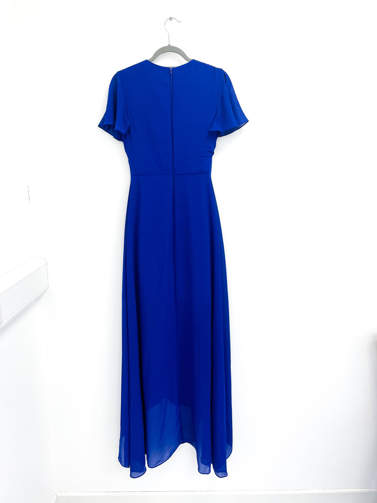 4-A2277 Royal Frill Dip Hem Maxi Dress
