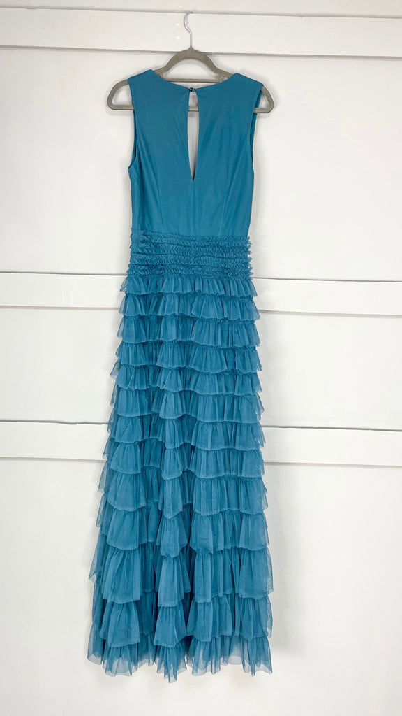 A2700 Virginia Teal Flounce Dress