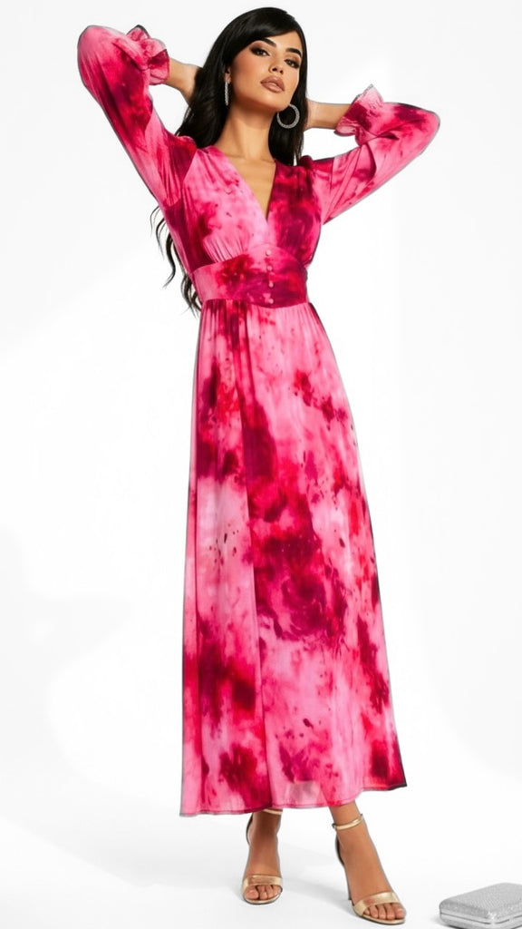 A2934 Pink Print Dilys Dress