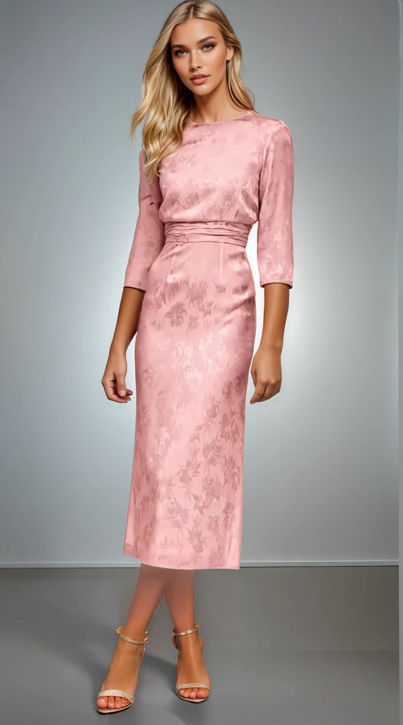 4-A2295 Blush Draped Back Dress