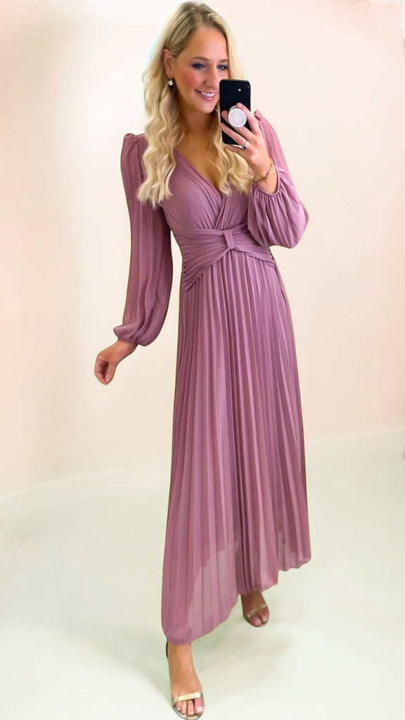 1-A2306 Valentina Blush Corset Pleat Dress