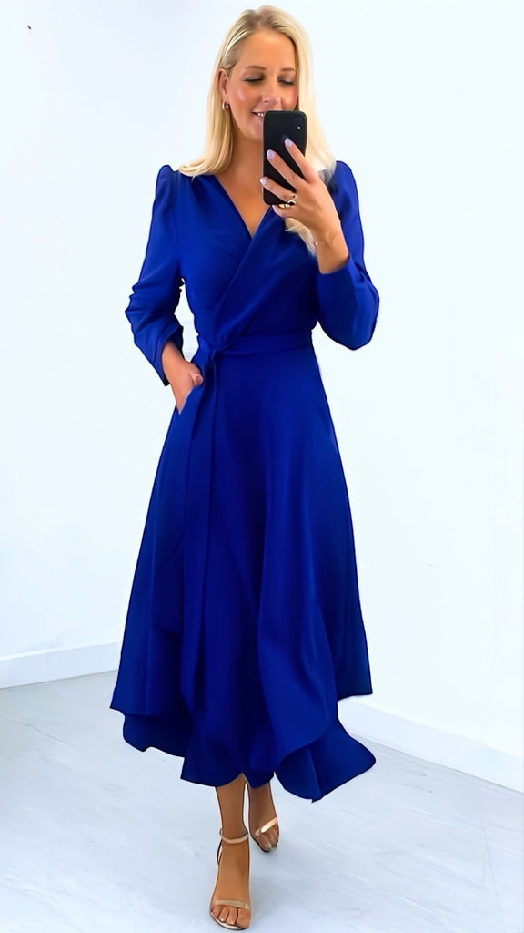 A2422 Sigour Royal Wrap Dress