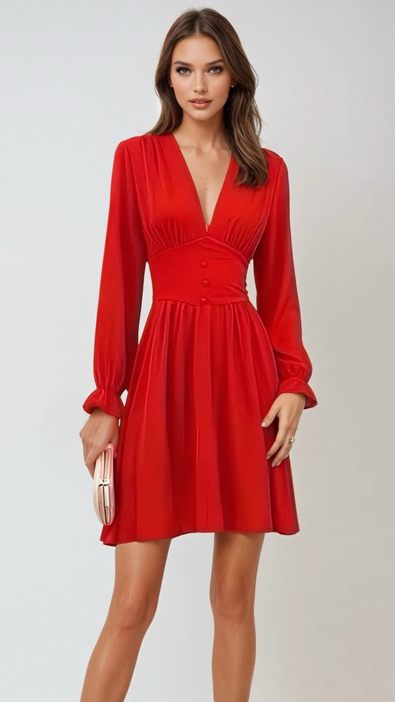 A2628 Cathinka Red Mini Dress