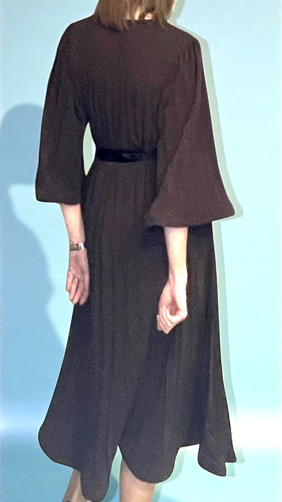 A2766 Romera Brown Pleat Dress