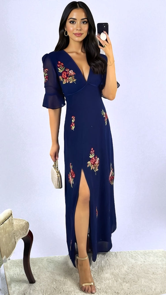 A2549 Hope & Ivy Giana Open Back Dress