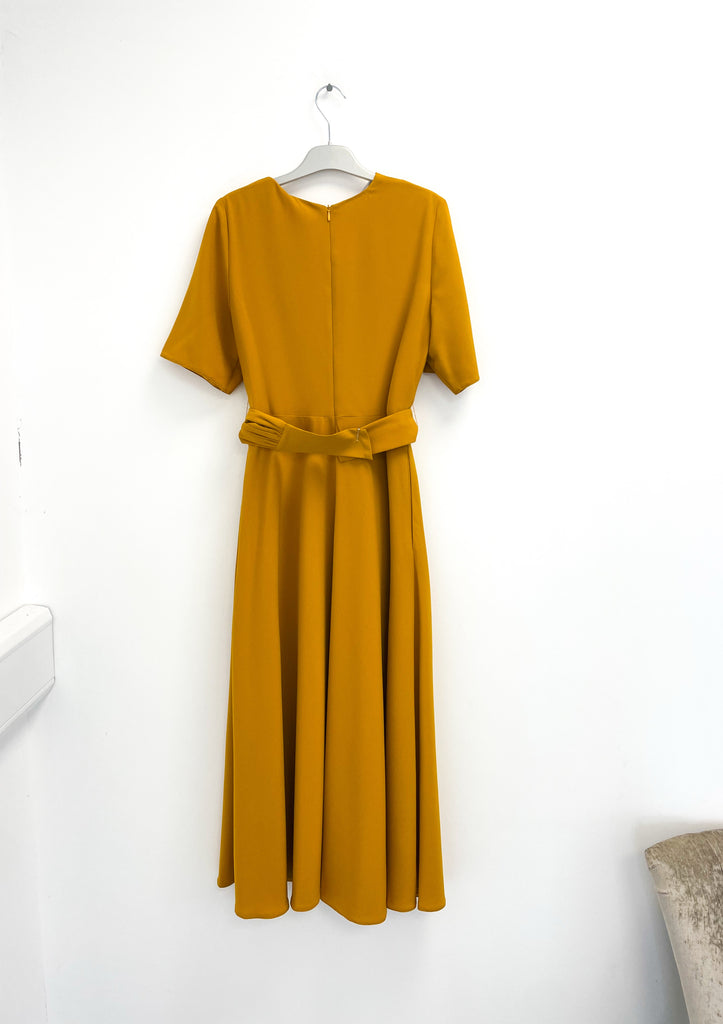 A2519 Leesa Mustard Flare Dress