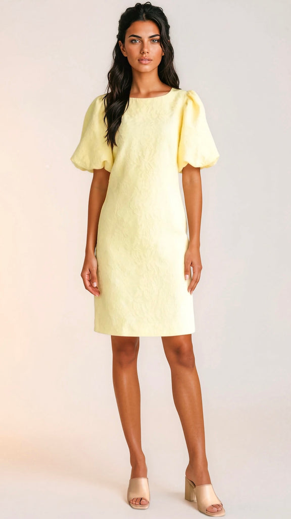 A3017 Lemon Verity Shift Dress