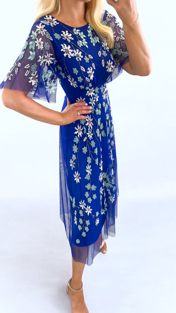 4-A2375 Rudy Royal Embellished Dress