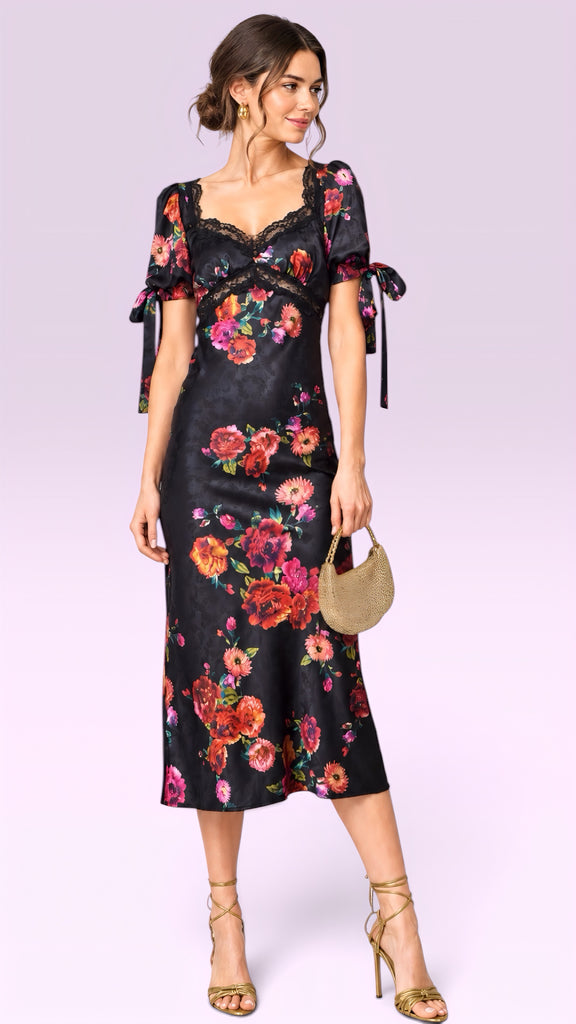 A3290 Hope & Ivy Tanya Floral Dress