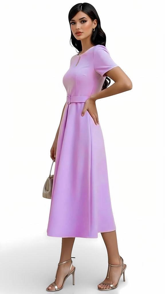 A2850B Emery Lilac Flare Dress