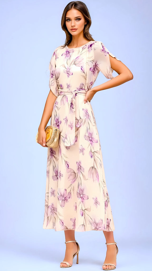 A2796 Peggy Floral Flare Dress